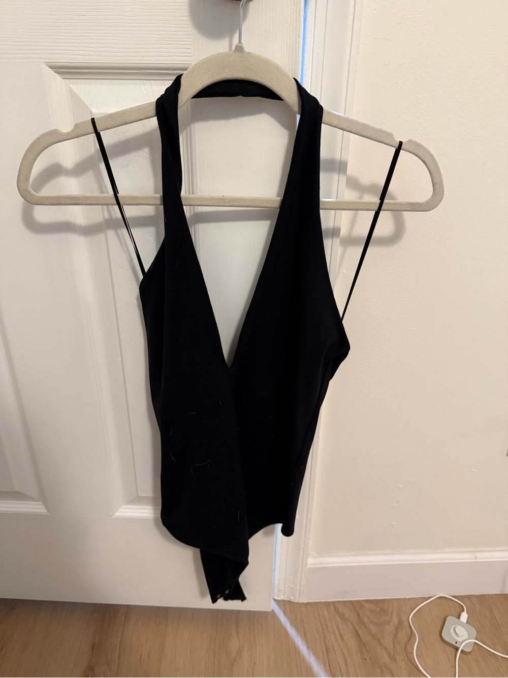 Abercrombie & Fitch Black Halter Wrap Top